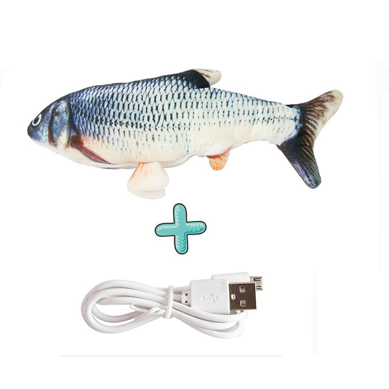 Cat USB Charger Toy Fish Interactive Electric floppy Fish Cat toy Realistic Pet Cats Chew Bite Toys Pet Supplies Cats toy