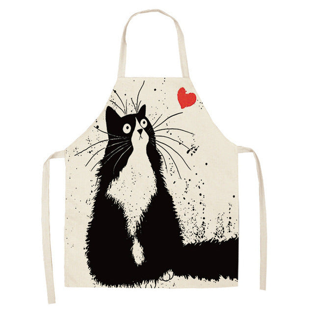 Cute Cartoon Cat In Apron