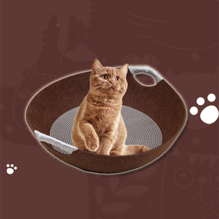 Creative Felt Pan Style Pet Cat Litter