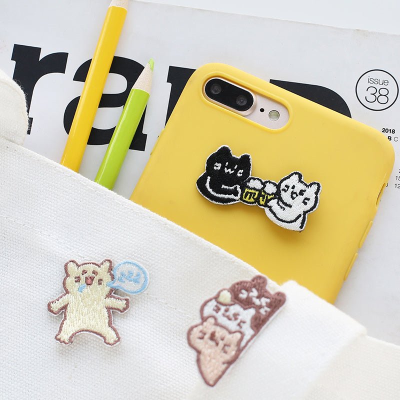 Fashion Cute Soft Cute Cat Embroidery Sticker