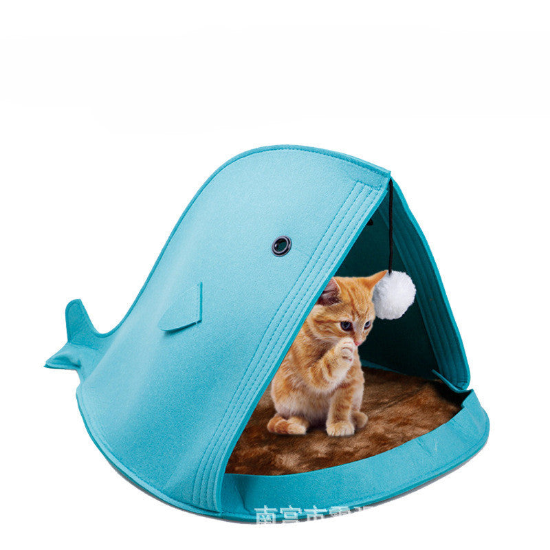 Felt Pet Shark-shaped New Cloth Cat Litter