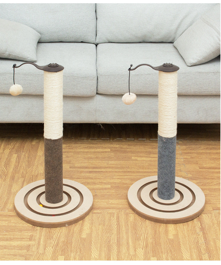 Cat Scratcher Sisal No Chipping Vertical Anti-Scratch Sofa Protection Rotating Compass Cat Scratching Column Claw Sharpener