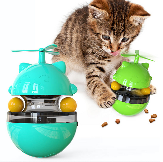 Cat Windmill Slow Feeder Ball Cat Food Dispenser