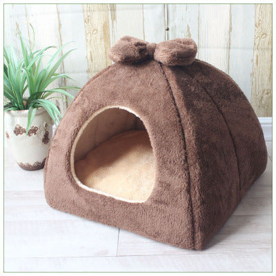 Cat Litter Winter Enclosed Warm Cat Villa Internet Celebrity Kennel Teddy Deerhound Chihuahua Yurt Pet Litter