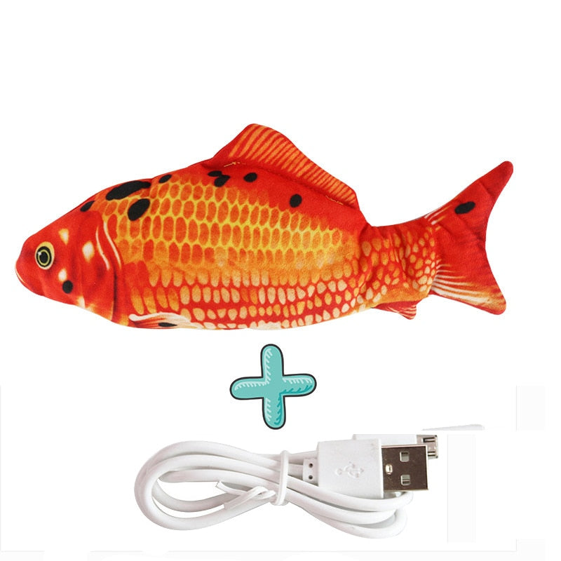 Cat USB Charger Toy Fish Interactive Electric floppy Fish Cat toy Realistic Pet Cats Chew Bite Toys Pet Supplies Cats toy