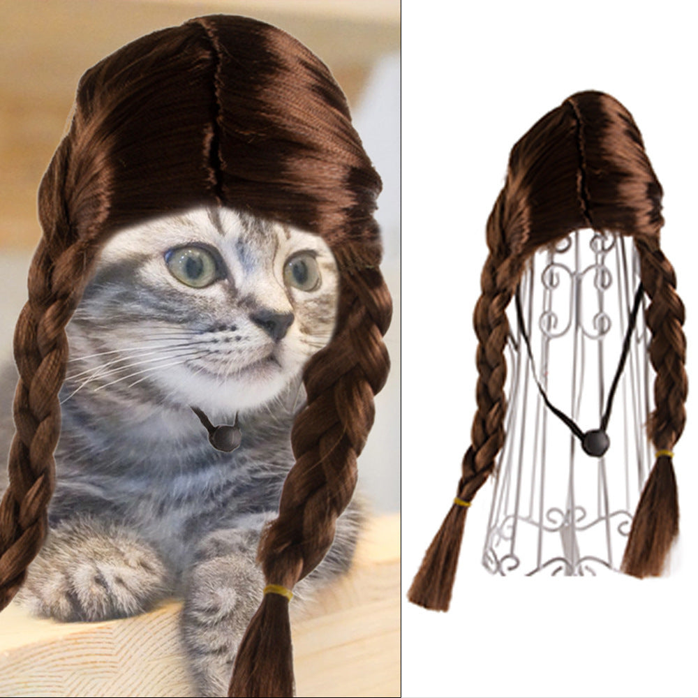 Pet Wig Afro Curly Hair Cat Dog