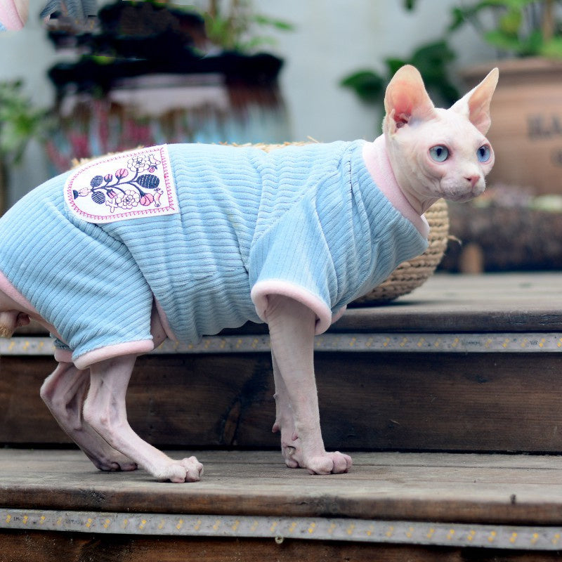 Hairless Cat Clothes Autumn And Winter Warm Double-sided Fleece