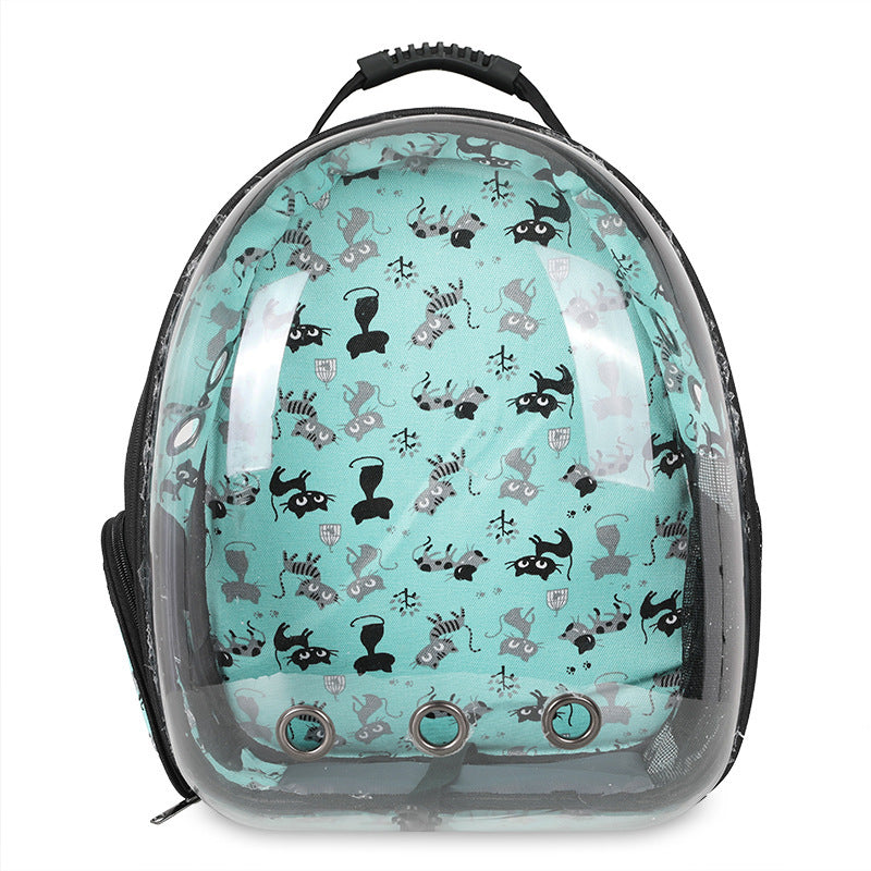 Cat And Dog Space Bag With A Large Backpack On The Chest