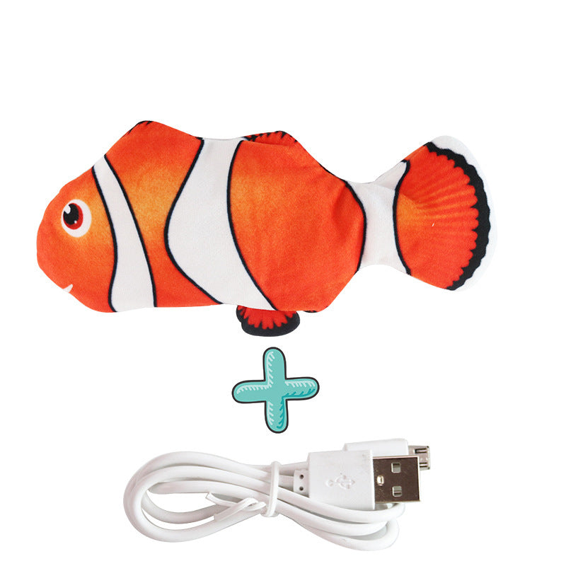 Cat USB Charger Toy Fish Interactive Electric floppy Fish Cat toy Realistic Pet Cats Chew Bite Toys Pet Supplies Cats toy