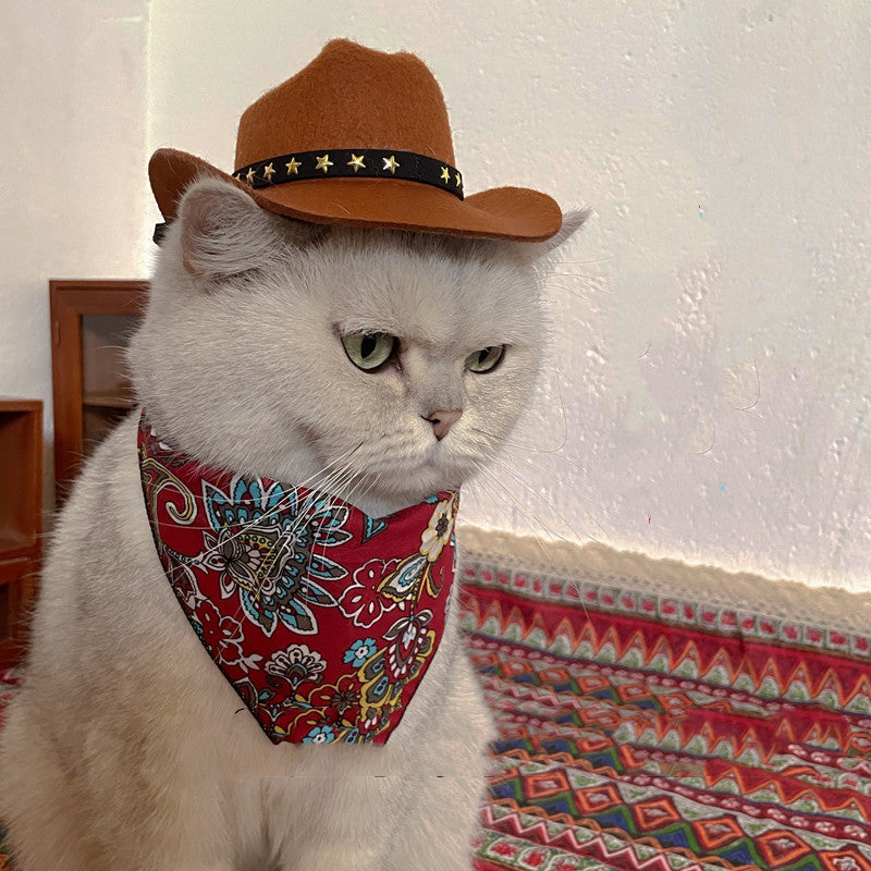 Cat Decorative Hat Pet Headwear Western