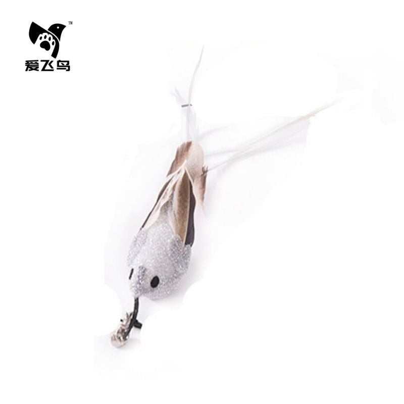 Funny Simulation Bird Interactive Cat Toy with Super Suction Cup Feather Bird for Kitten Play Chase Exercise Cat Toy Supplies