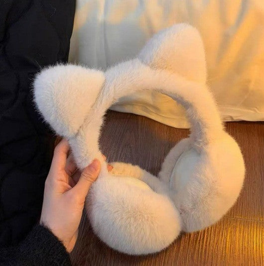 Cute Cat Ears Plush Earmuff Female Winter