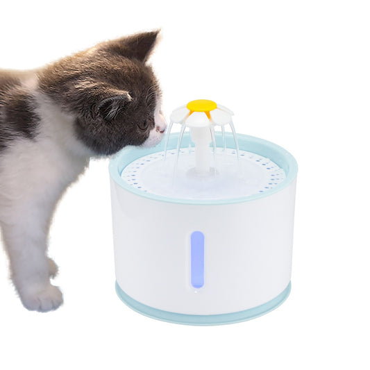 2.4L Automatic Pet Cat Water Fountain with LED Electric USB Cat Pet Mute Drinker Feeder Bowl Pet Drinking Fountain Dispenser