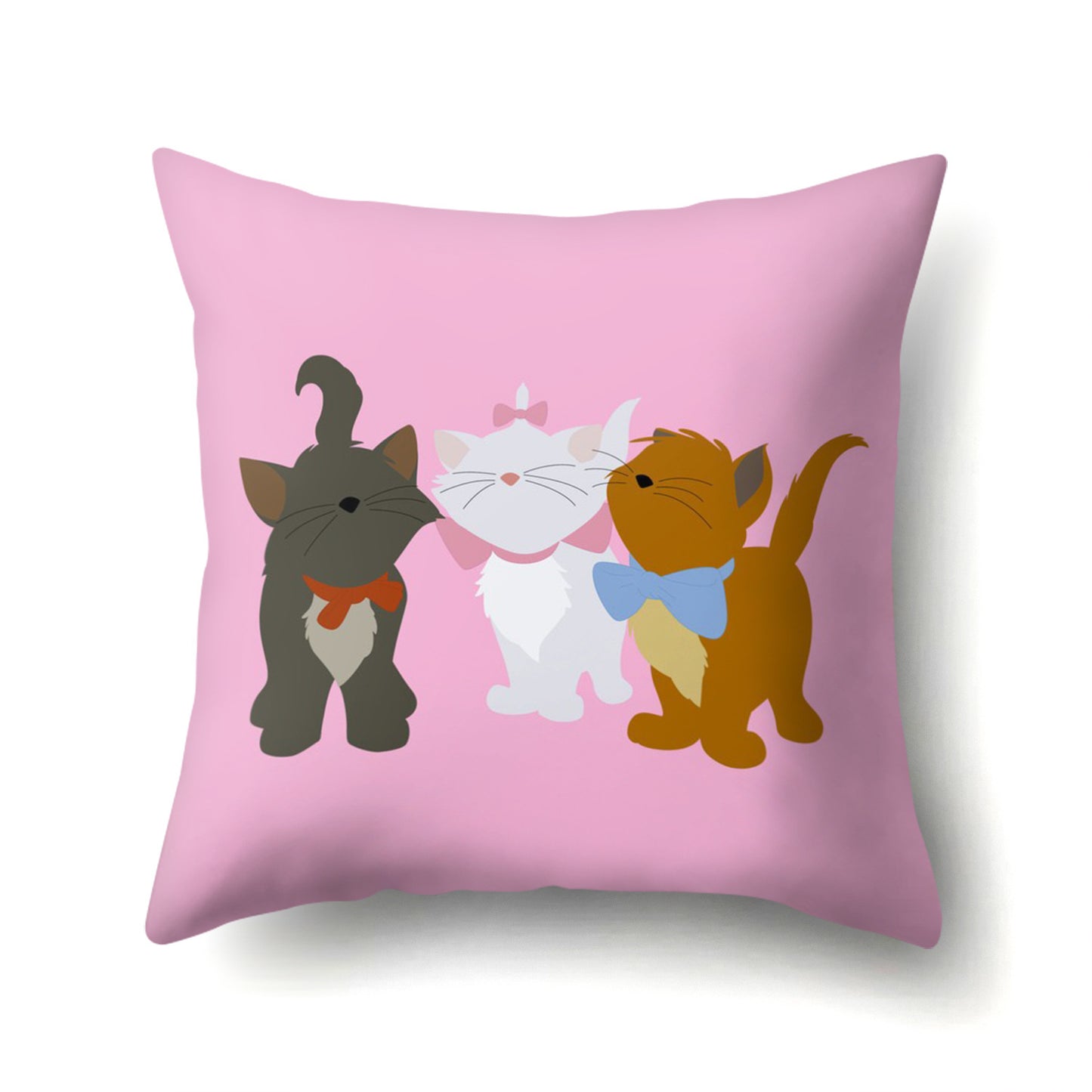 Printed Cute Animal Cat Polyester Pillowcase