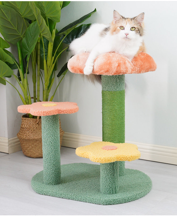 Flower Cat Climbing Frame Zi Sisal Cat Scratch Board Cat Toy Supplies