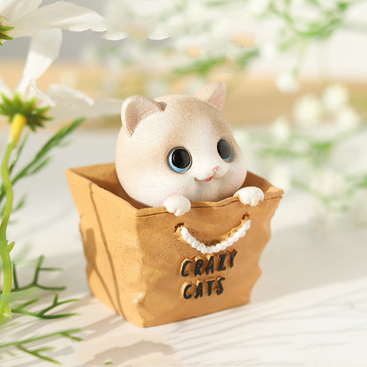 Creative Desktop Interior Decorations Resin Cat Ornaments