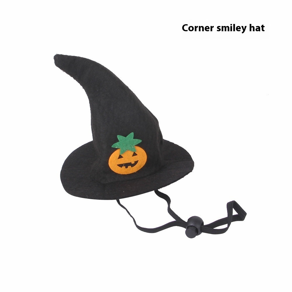 Pet Cat Halloween Hat Pumpkin Headgear