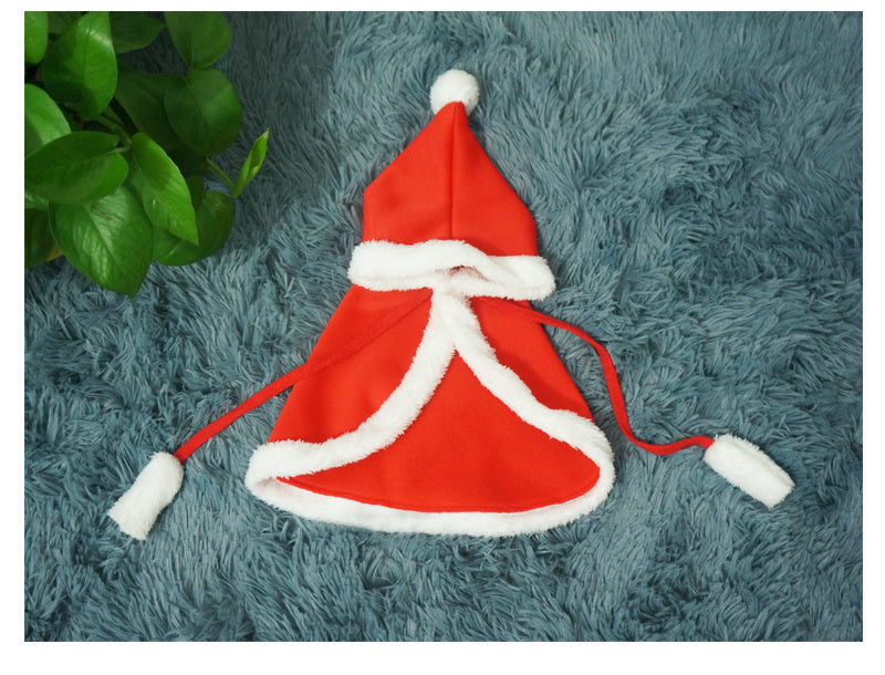 Pet Cloak Shawl Cat Christmas Clothes New Year Dress Up Small Dog Cloak Clothes Spring Festival