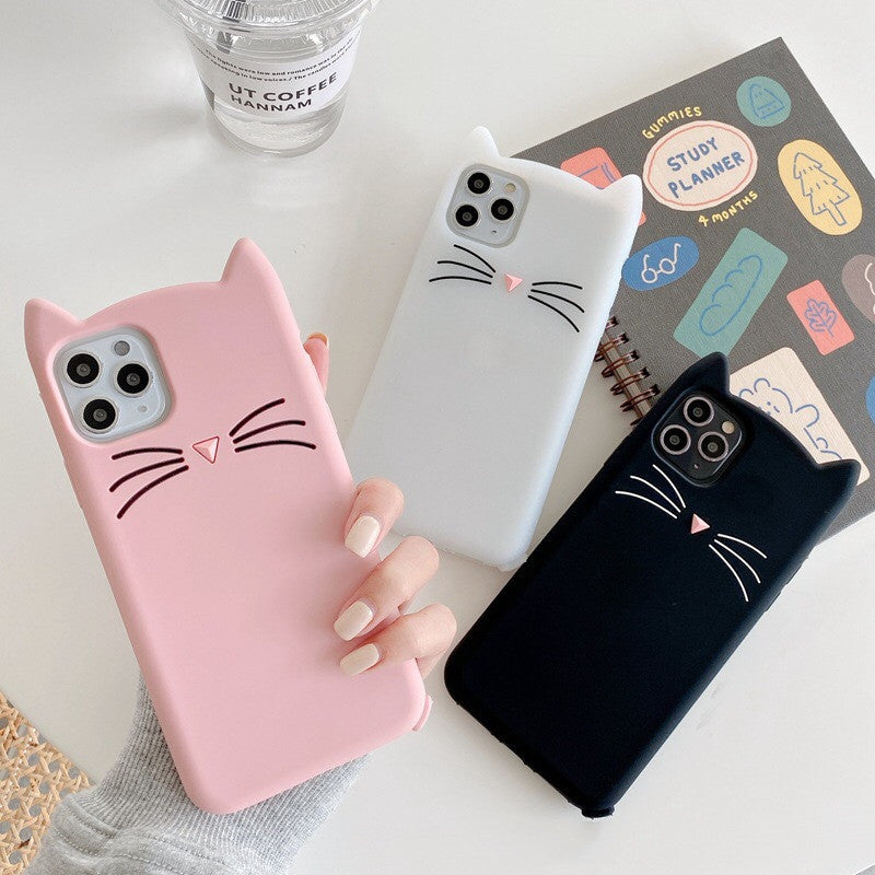 Whiskered cat mobile phone case