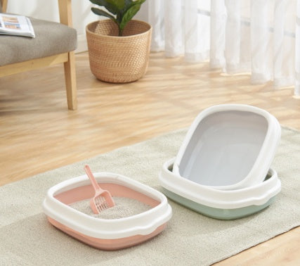 Deodorant semi-enclosed cat litter box