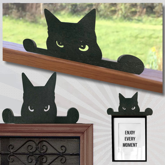 Black Cat Window Sill Decoration Ornaments