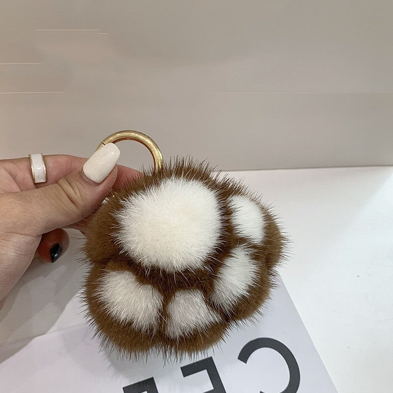 Cat Claw Mink Fur Imitation Fur Hanging Ornament Key Chain