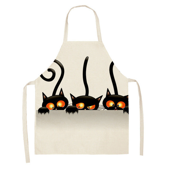 Cute Cartoon Cat In Apron