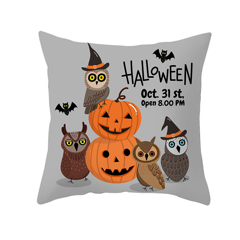 Halloween new pumpkin black cat pillowcase