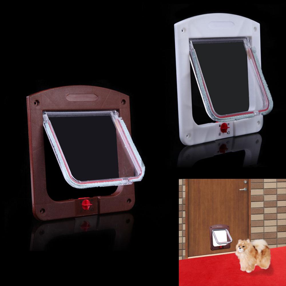 Lockable Cat Flap Door Kitten Dog Pet Lock Suitable for Any Wall or Door