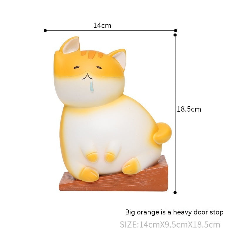 Cartoon Cat Resin Door Stopper Home Decoration Blocking