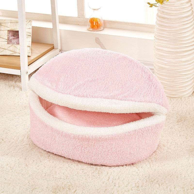 Removable cat litter dog kennel pet nest hamburger nest shell