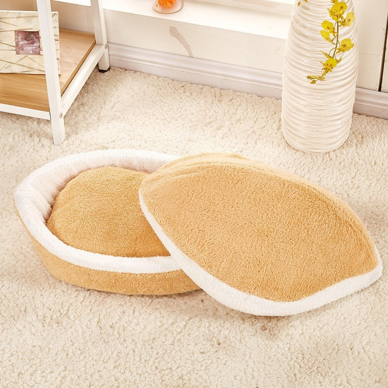 Removable cat litter dog kennel pet nest hamburger nest shell