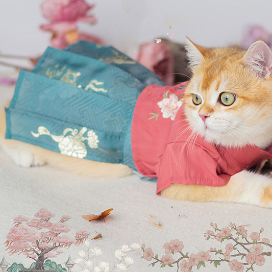 Pet Hanfu Cat Clothes Dog Skirt