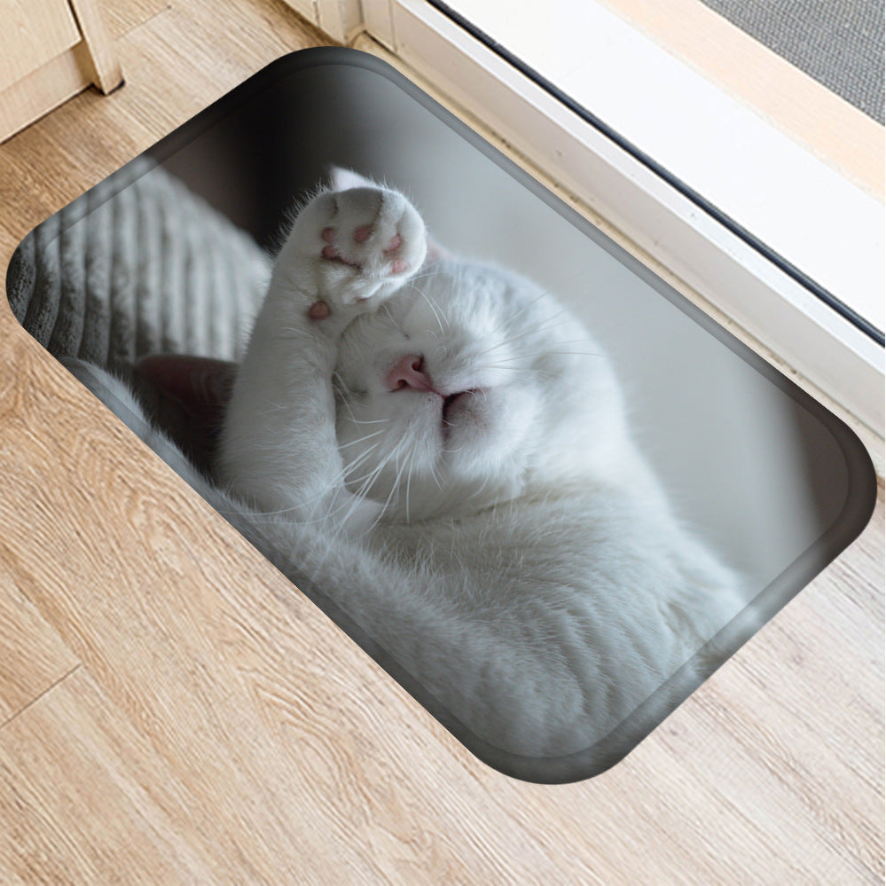 Animal cat bathroom non slip pad doormat