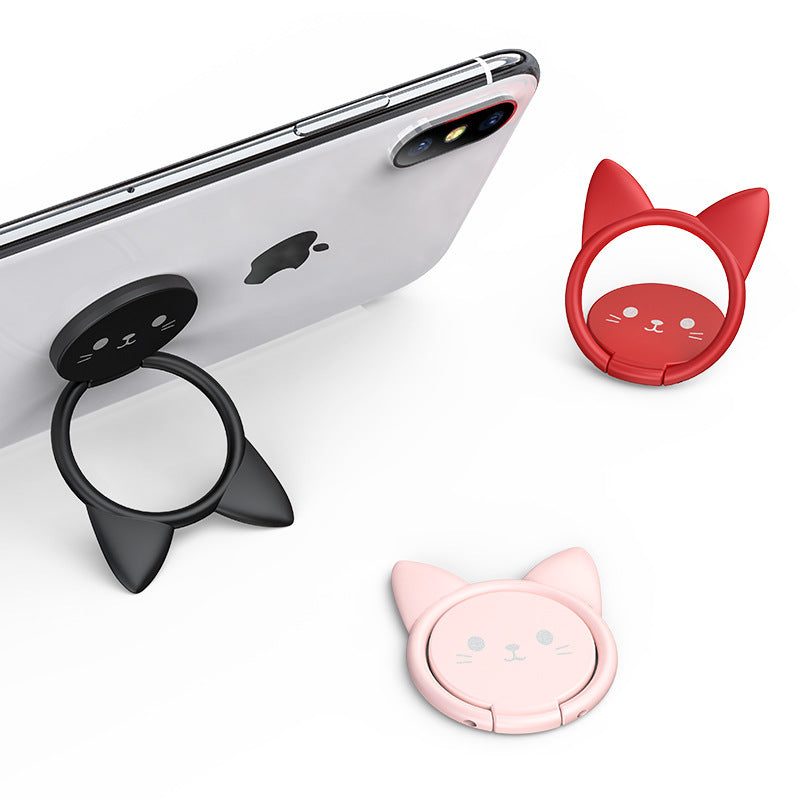 Magnetic seat ring frame car cute cat phone seat ring buckle