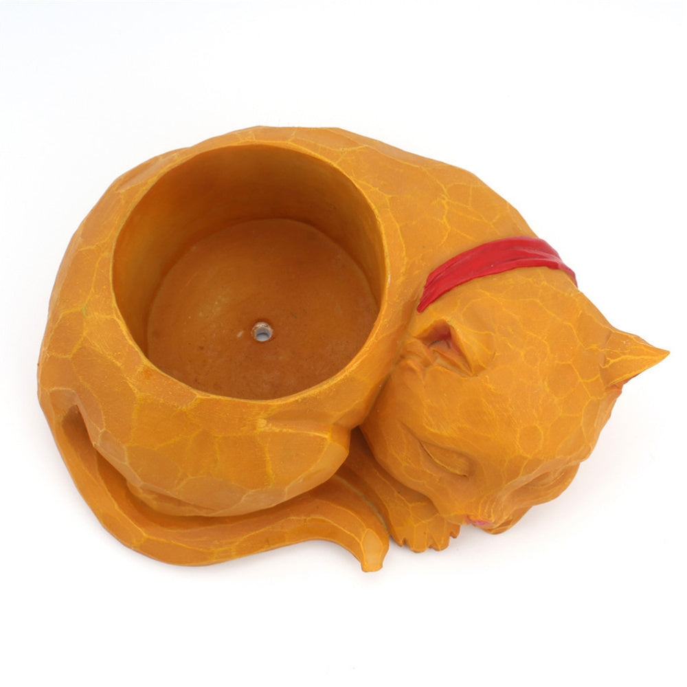 Creative three-dimensional lazy cat flower pot