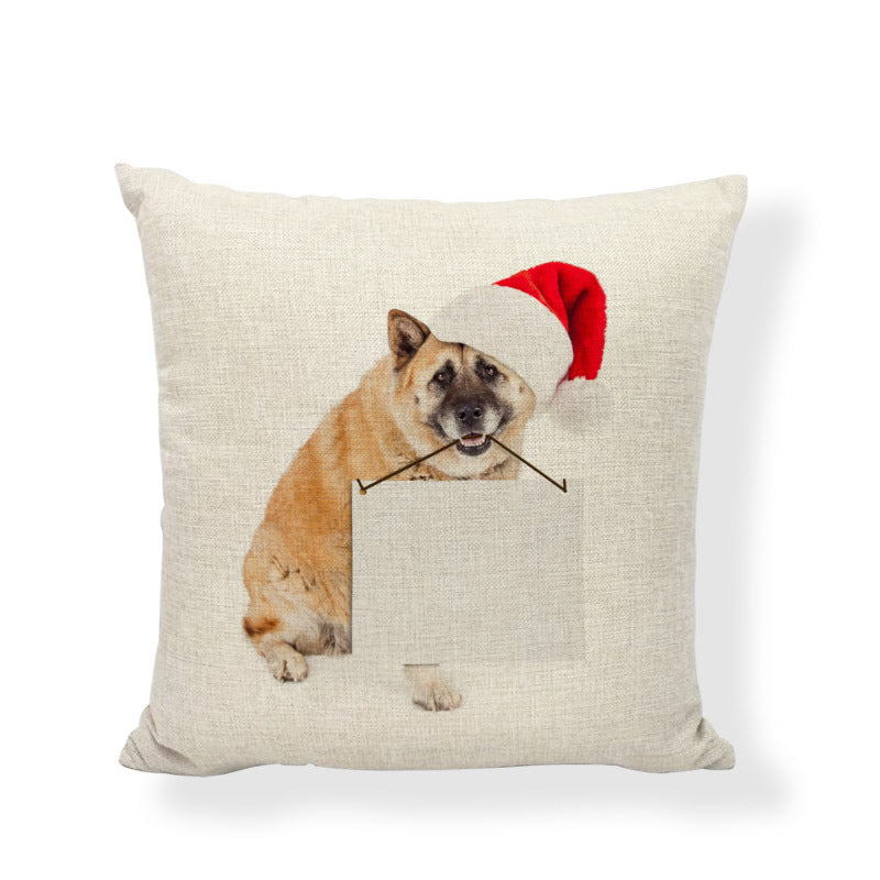 Linen Dog Cat Play Pillow Cover