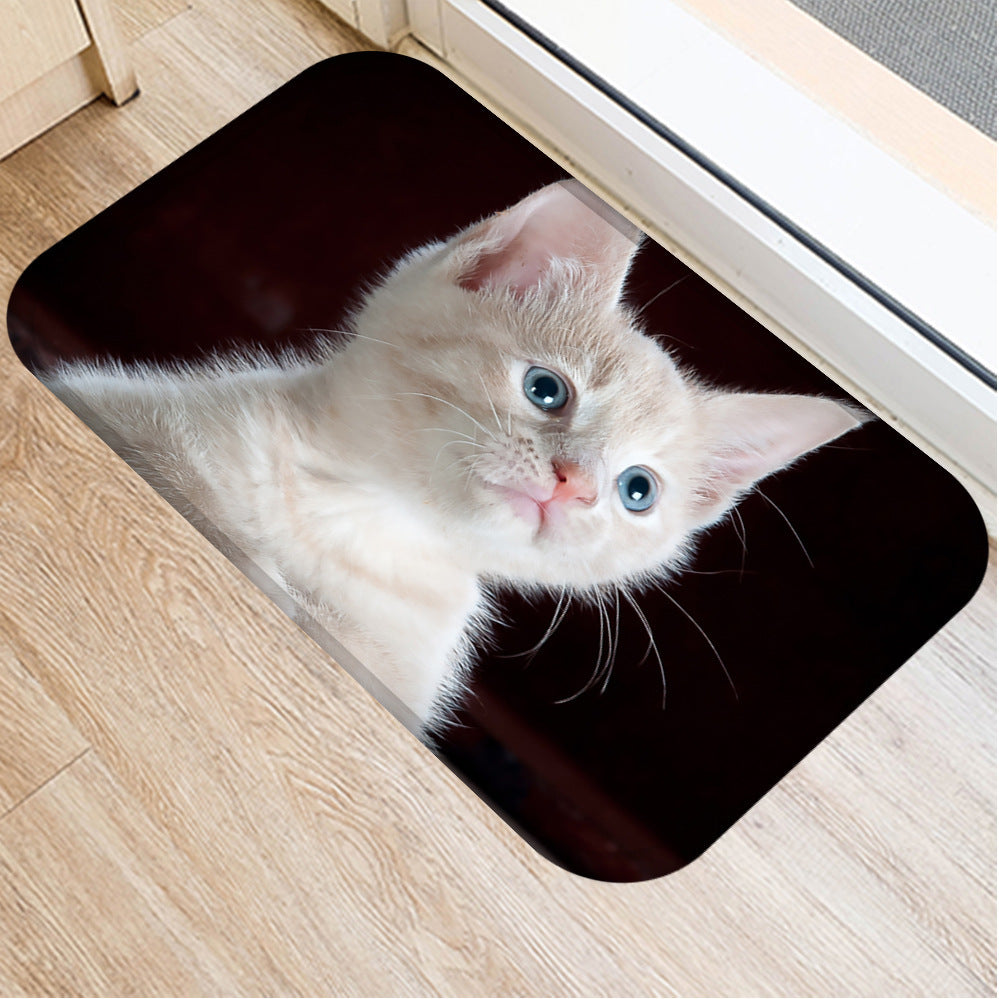 Animal cat bathroom non slip pad doormat