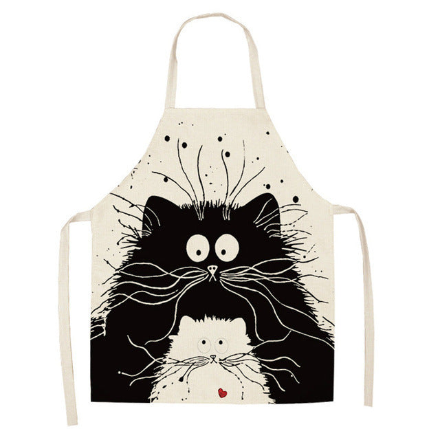 Cute Cartoon Cat In Apron