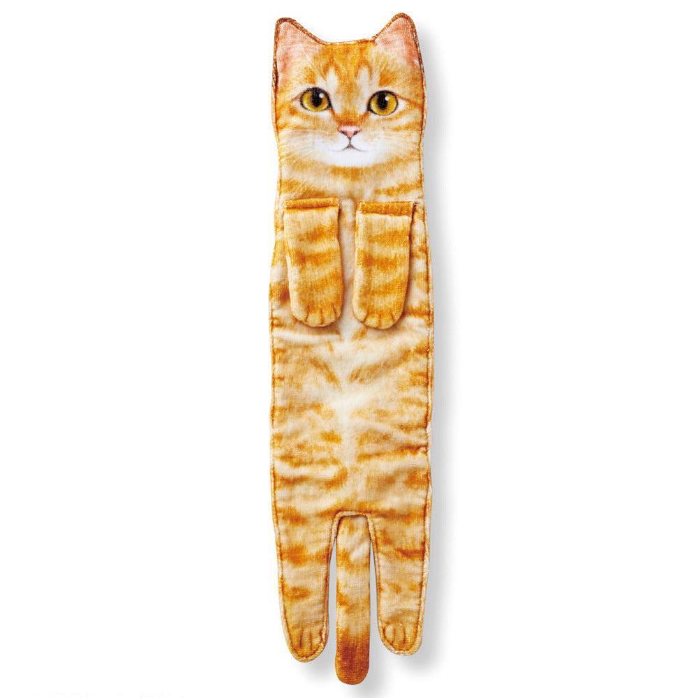 Quick-drying Cat Hand Towel, Cat Towel, Cute Absorbent Towel