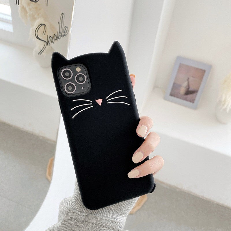 Whiskered cat mobile phone case