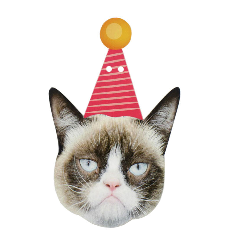 Birthday Funny Cat Pulling Flag