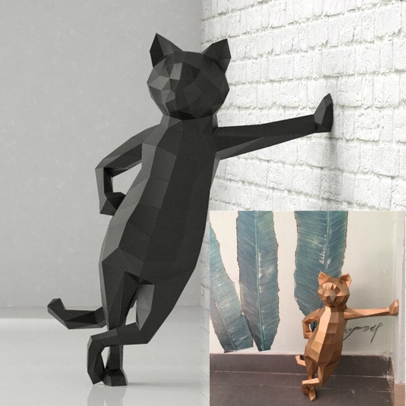 Wall Boom Cat Geometric Origami