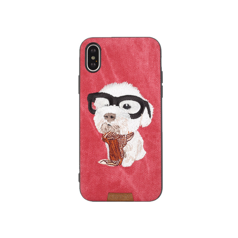 Nimmy Embroidery Phone Case Cat Cartoon Protective Cover