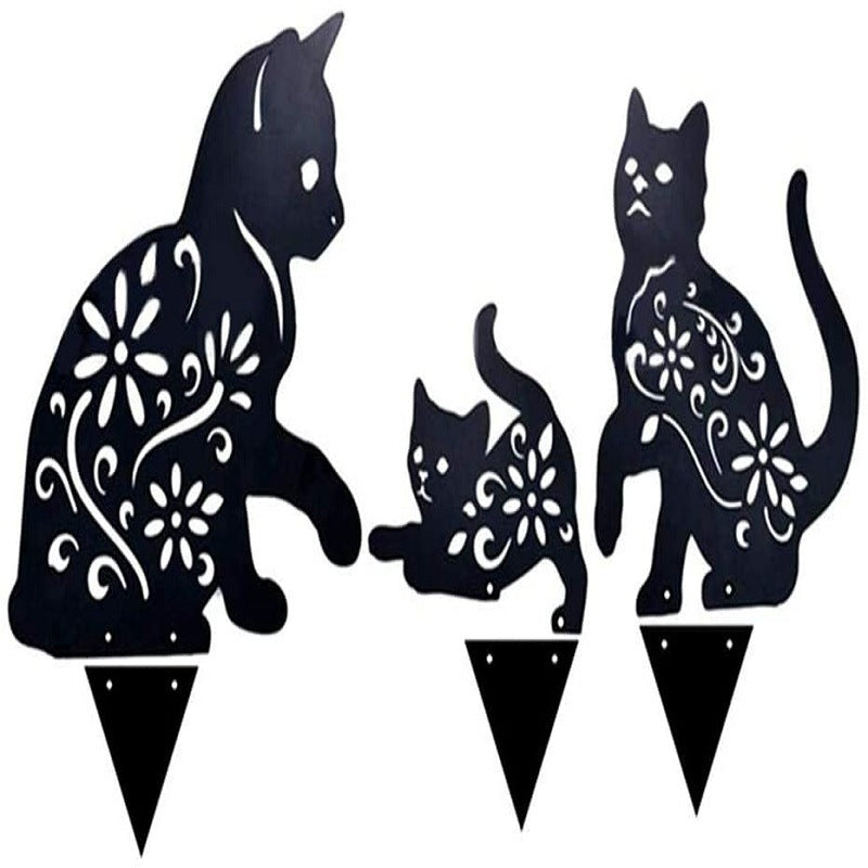 Cat Silhouette Metal Silhouette Art Yard Decoration