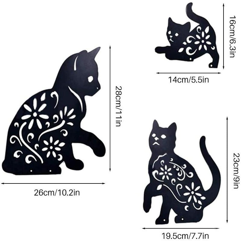 Cat Silhouette Metal Silhouette Art Yard Decoration