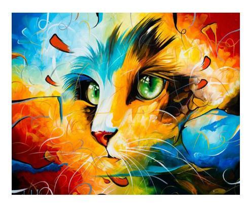 RUOPOTY Frame Cat Diy Painting By Numbers Animals