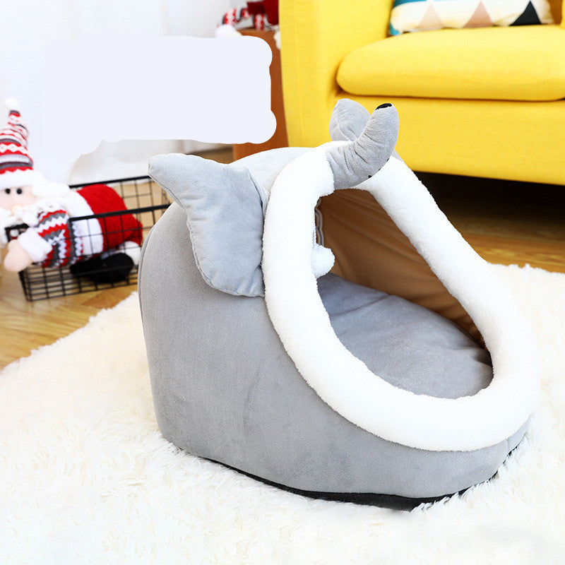 Meow Whale Warm Closed Cat Litter In Winter