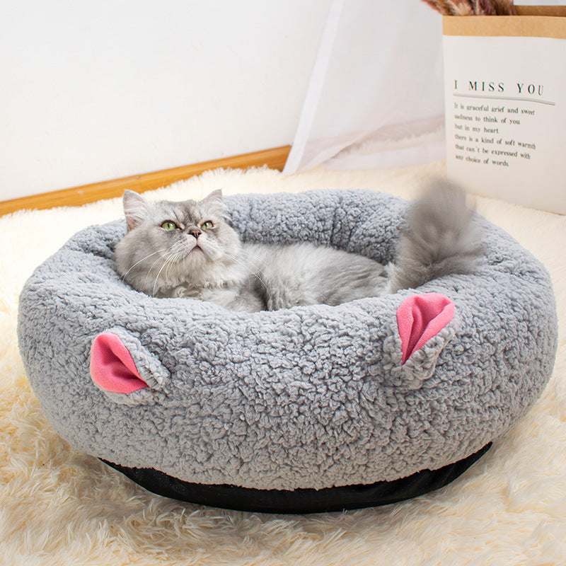 Lamb Wool Cat Litter Round Deep Sleep Pet Litter