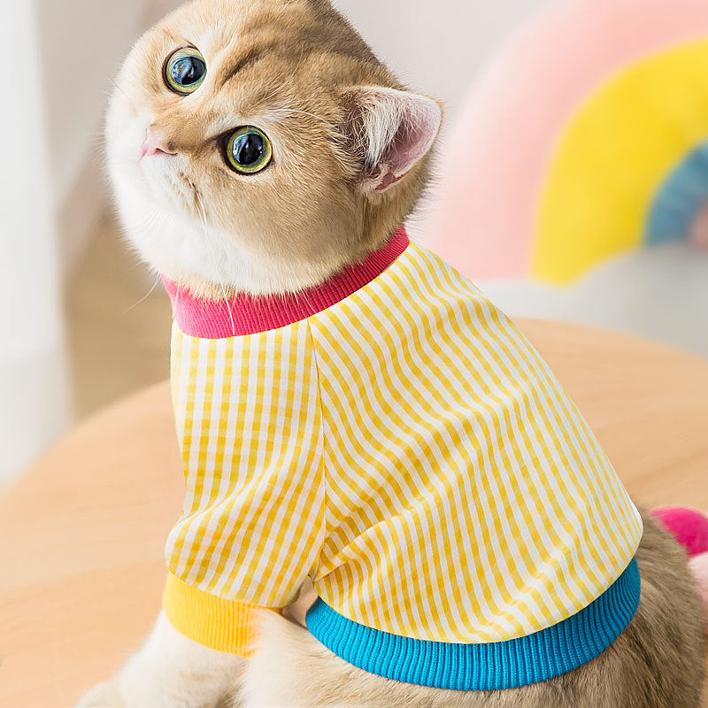 Plaid Two legged Shirt Cat Pet Clothes